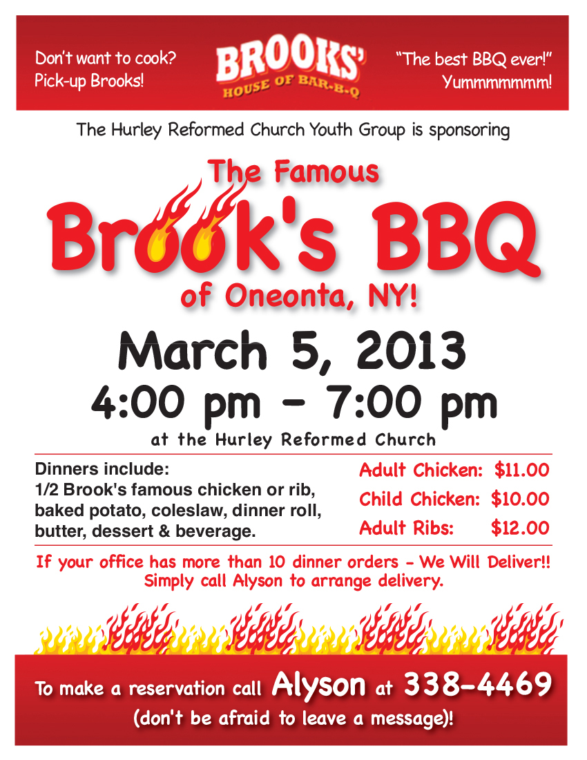 Brooks Barbecue Hurley Reformed Church